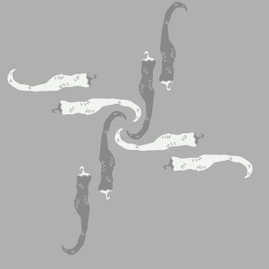 Soyut basit biber dikişsiz desen