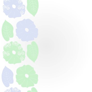 Soyut basit çiçekler ve yaprakları Dikişsiz desen