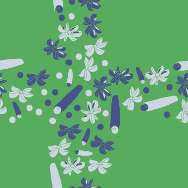 Tarçın ve anason ile soyut dikişsiz desen 