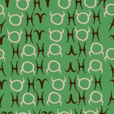 Zodiac Signs Dikişsiz desen. Vektör Illustration