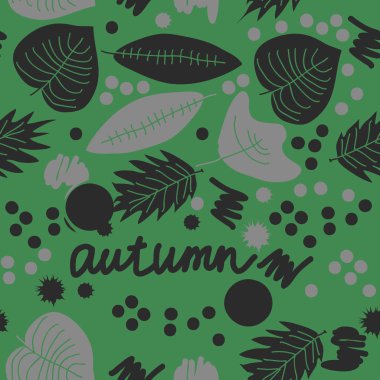 Soyut basit sonbahar yapraklarının dikişsiz deseni