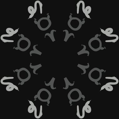 Zodiac Signs ile Dikişsiz soyut desen, vektör illüstrasyon
