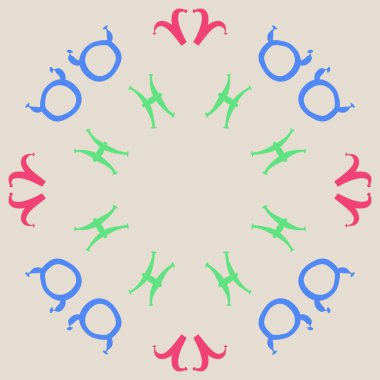 Zodiac Signs Dikişsiz desen. Vektör Illustration