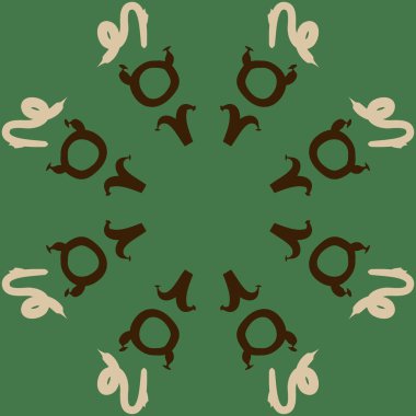 Zodiac Signs ile Dikişsiz soyut desen, vektör illüstrasyon