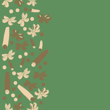 Tarçın ve anason ile soyut dikişsiz desen 