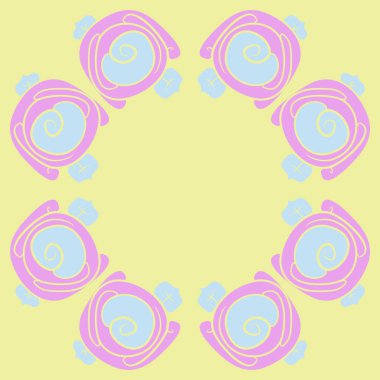 Çiçeklerle kesintisiz soyut desen, vektör arka plan