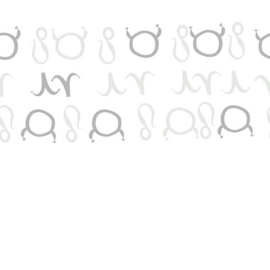 Zodiac Signs ile Dikişsiz soyut desen, vektör illüstrasyon