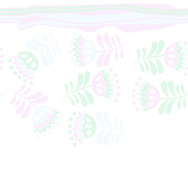 Çiçeklerle kusursuz soyut desen