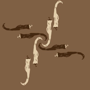 Soyut basit biber dikişsiz desen