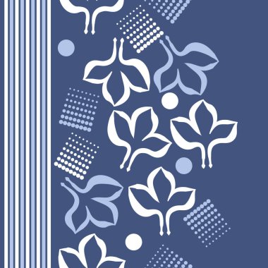 Renkli yapraklar ve çizgilerle dikişsiz desen