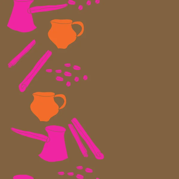 Patrón Inconsútil Café Simple Abstracto — Archivo Imágenes Vectoriales