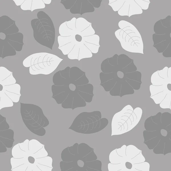 Patrón Sin Costuras Flores Simples Abstractas — Vector de stock