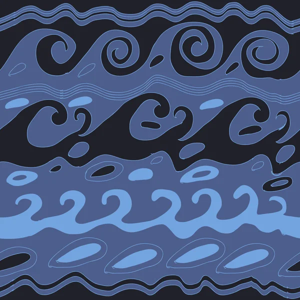抽象简单波的无缝模式 — 图库矢量图片
