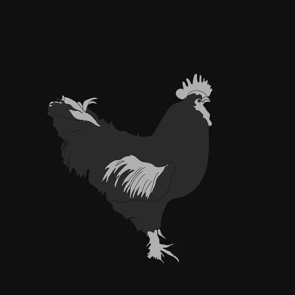 Patrón Sin Costura Con Gallo Simple Abstracto — Vector de stock