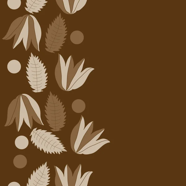 Elementos Flores Abstractas Marco Floral Moderno Fondo Diseño — Vector de stock