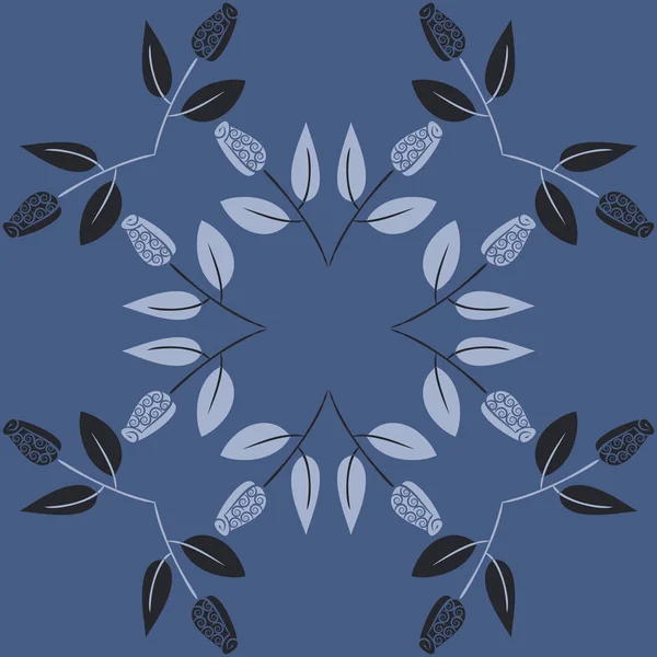 Çiçeklerle kesintisiz soyut desen, vektör arka plan