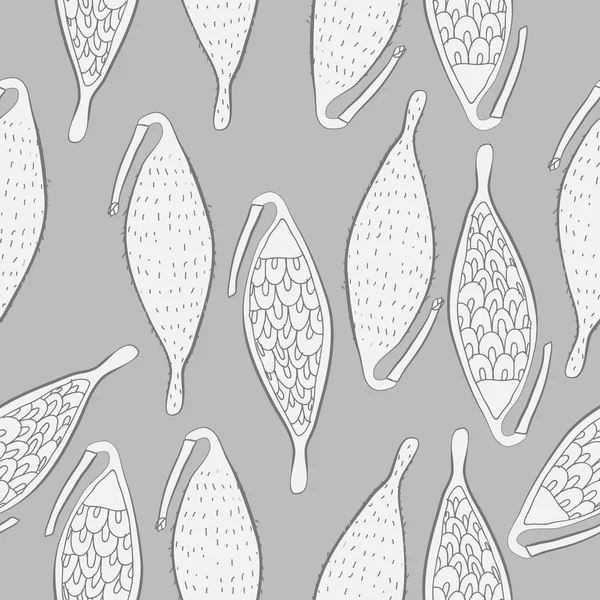 Nahtloses Muster Abstrakter Einfacher Pflanzen — Stockvektor