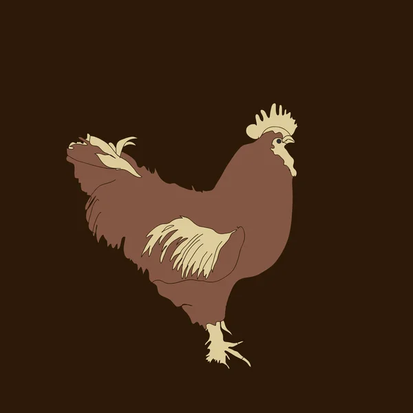 Patrón Sin Costura Con Gallo Simple Abstracto — Vector de stock