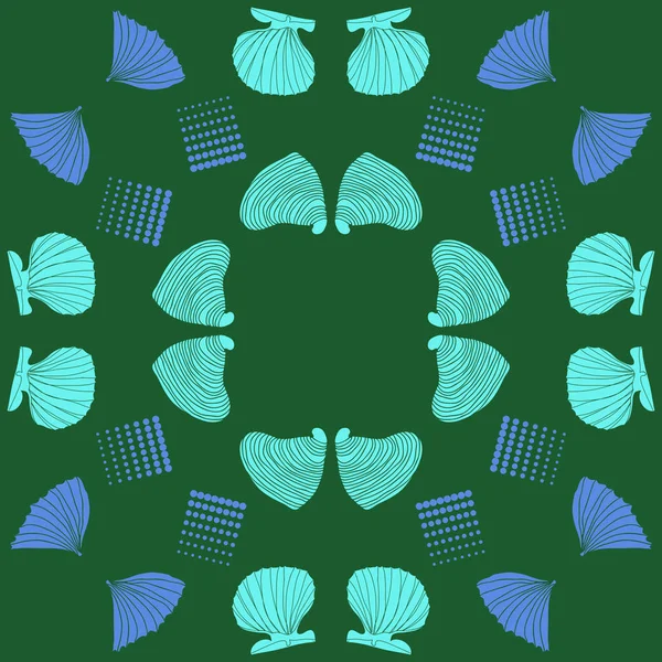 Uppsättning Seashells Vektor Illustration — Stock vektor