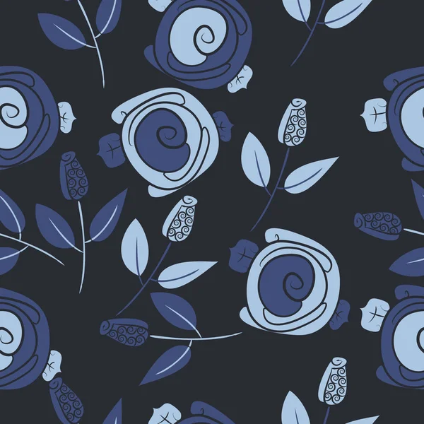 Modèle Abstrait Sans Couture Avec Des Fleurs Fond Vectoriel — Image vectorielle