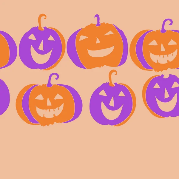 Seamless Abstract Pattern Pumpkins Vector Background — Stock Vector