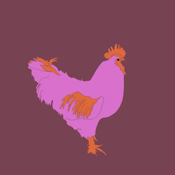 抽象的な単純な雄鶏とのシームレスなパターン — ストックベクタ