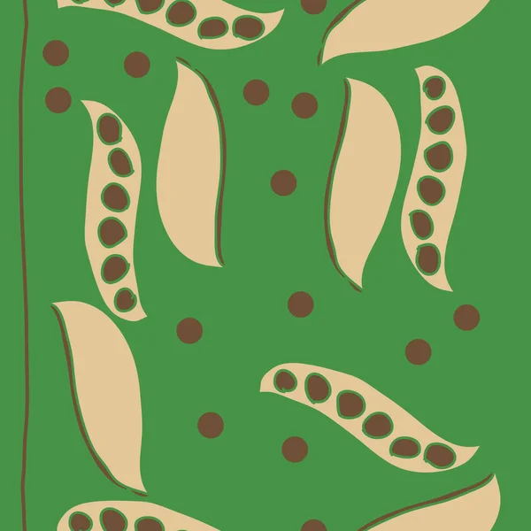 Бесшовный Рисунок Абстрактными Простыми Бобами — стоковый вектор