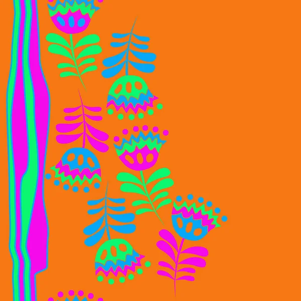 Motif Abstrait Sans Couture Avec Des Fleurs — Image vectorielle
