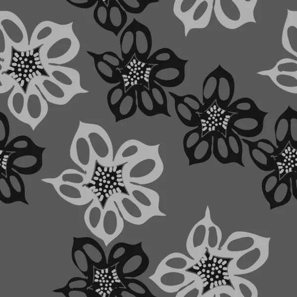 Renkli çiçekler ile Dikişsiz soyut desen