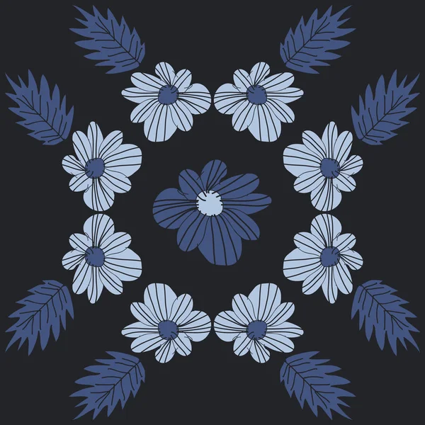 Абстрактні Елементи Квітів Сучасному Фоні Дизайну Квіткової Рамки — стоковий вектор