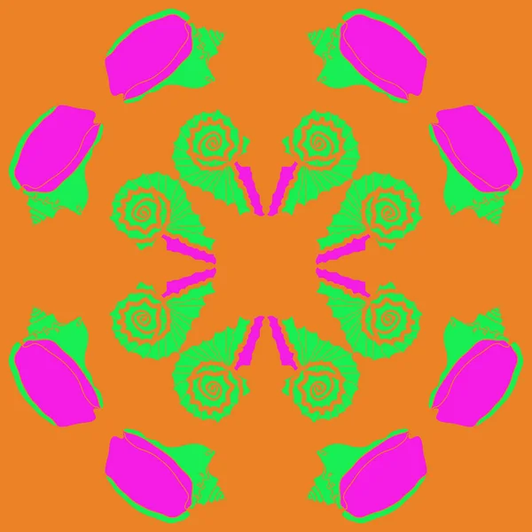 arka planda renkli parlak deniz kabukları seti