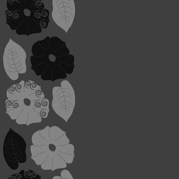Bezešvé Vzory Abstraktních Jednoduchých Květin Listů — Stockový vektor