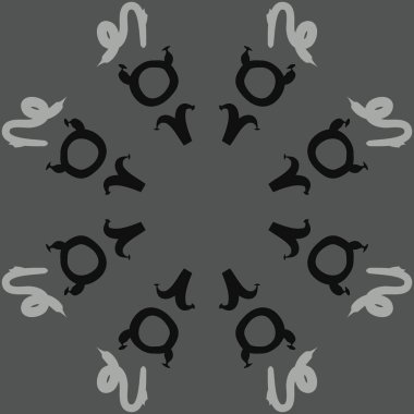 Zodiac Signs ile Dikişsiz soyut desen, vektör illüstrasyon