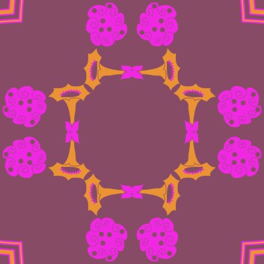 Soyut basit çiçeklerin kusursuz deseni