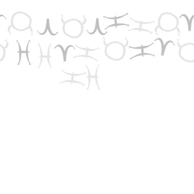 Burçların dikişsiz deseni, vektör illüstrasyonu