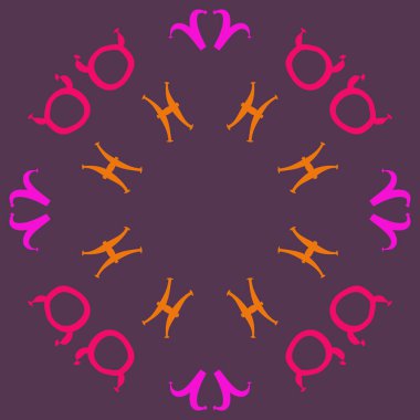 Zodiac Signs Dikişsiz desen. Vektör Illustration