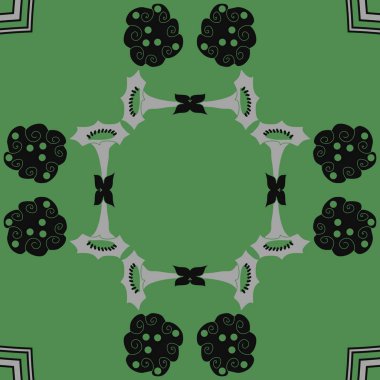 Soyut basit çiçeklerin kusursuz deseni