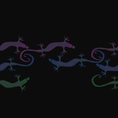 sorunsuz yatay kertenkele desen, sadece vektör illüstrasyon