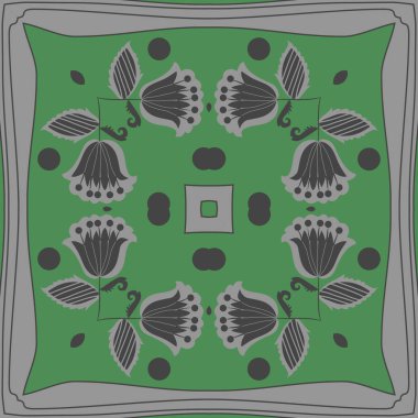 Soyut basit bitkilerin Dikişsiz deseni