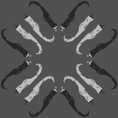 Soyut biber dikişsiz desen