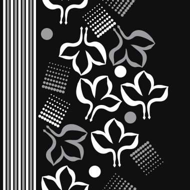 Renkli yapraklar ve çizgilerle dikişsiz desen