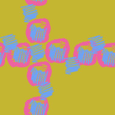 Dikişsiz çapraz daireler deseni, sadece vektör çizimi