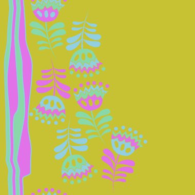 Çiçeklerle kusursuz soyut desen