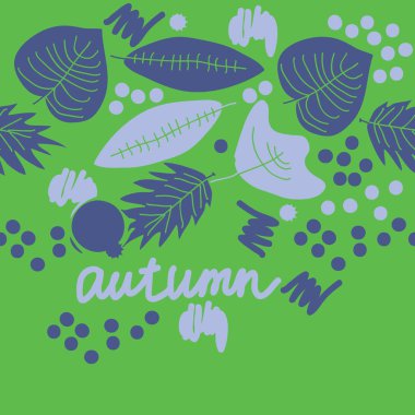 arka planda kelime sonbahar ile renkli sonbahar yaprakları