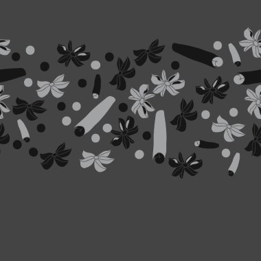 Tarçın ve anason ile soyut dikişsiz desen 