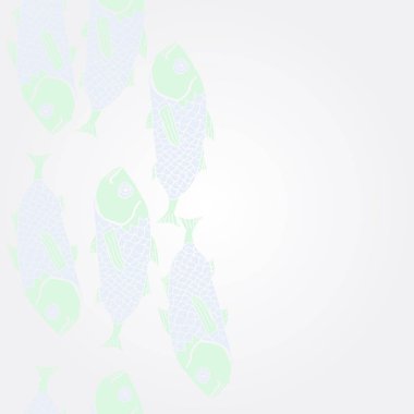 Renkli balık ile dikişsiz soyut desen