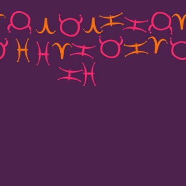 Burçların dikişsiz deseni, vektör illüstrasyonu