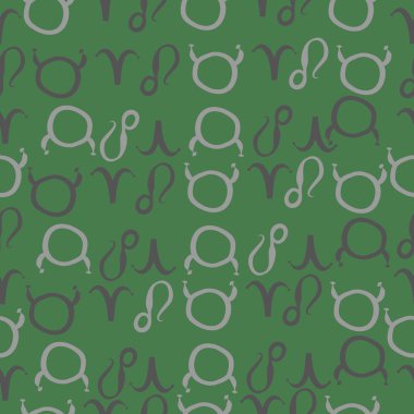 Zodiac Signs ile Dikişsiz soyut desen, vektör illüstrasyon