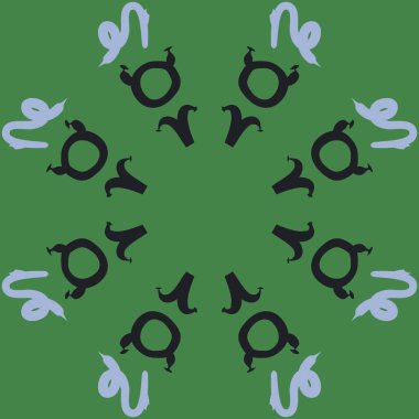 Zodiac Signs ile Dikişsiz soyut desen, vektör illüstrasyon