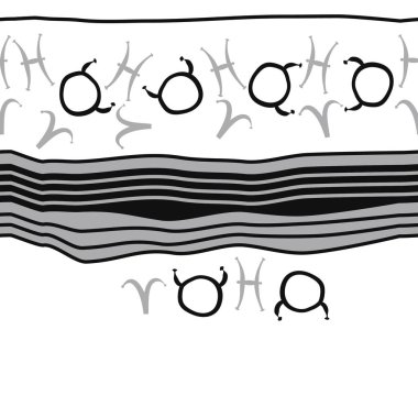 zodyak işaretleri soyut dikişsiz desen, vektör illüstrasyon